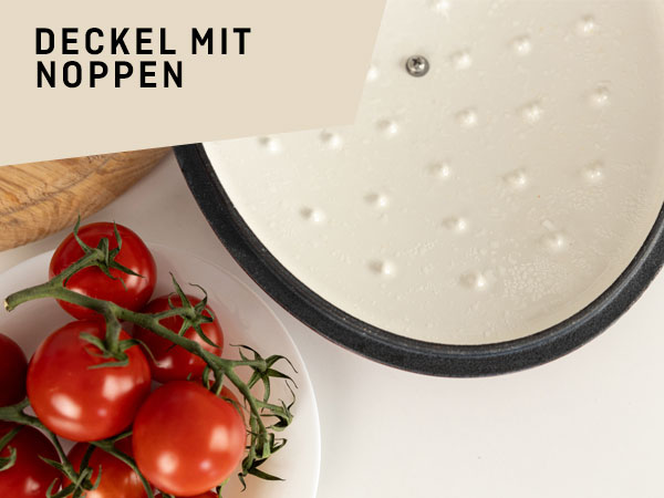 Durchdachter Deckel für saftige Ergebnisse