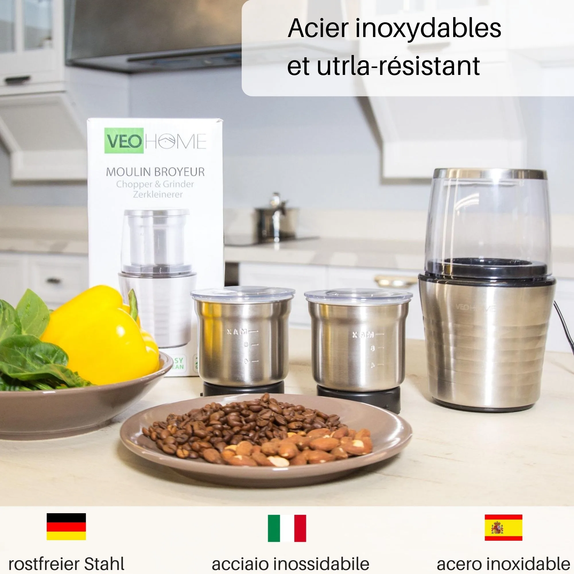 2 Filtri Di Ricambio In Metallo Per Macchina Da Caffè VeoHome - Robusti, Facili Da Installare