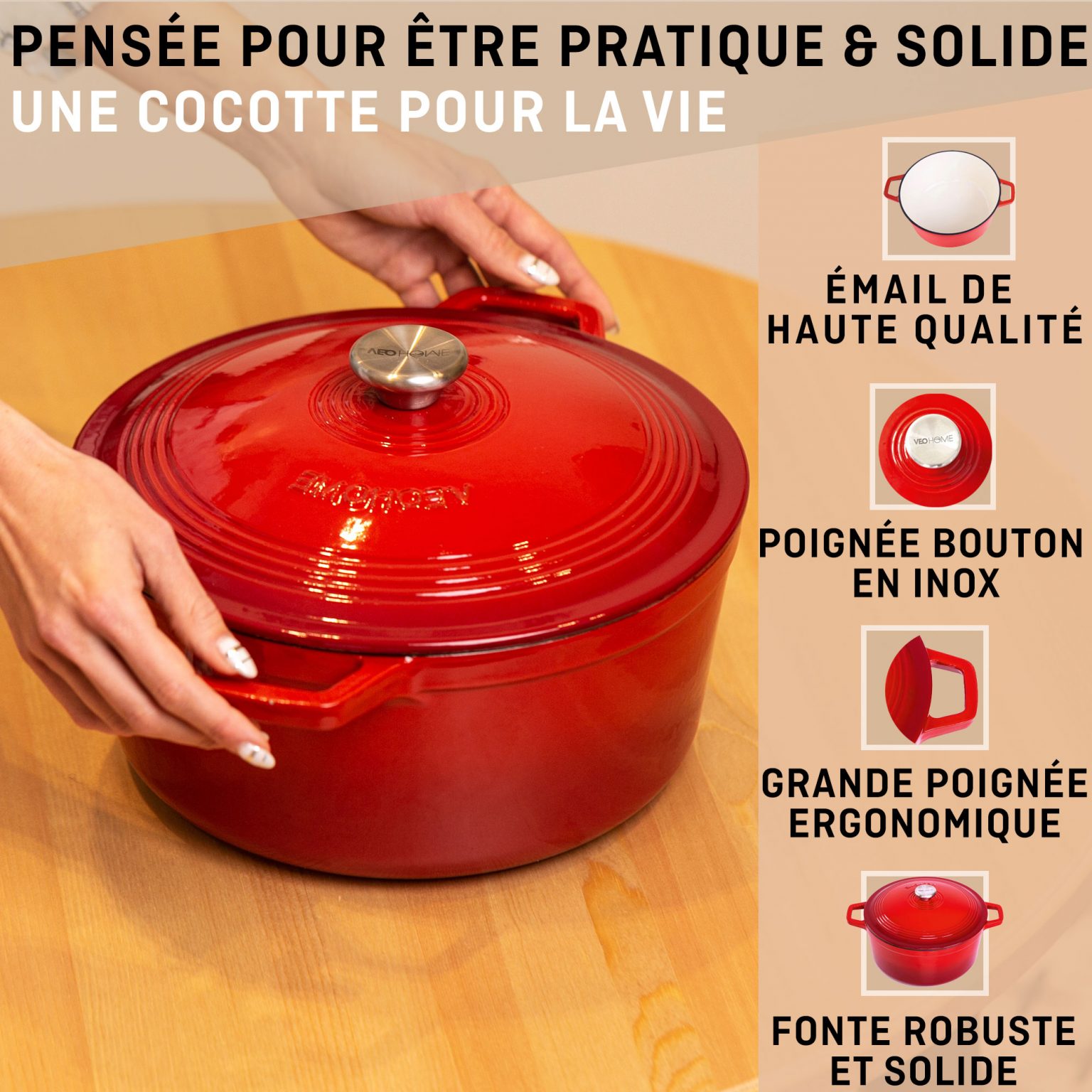 Cocotte Fonte 6 Litres